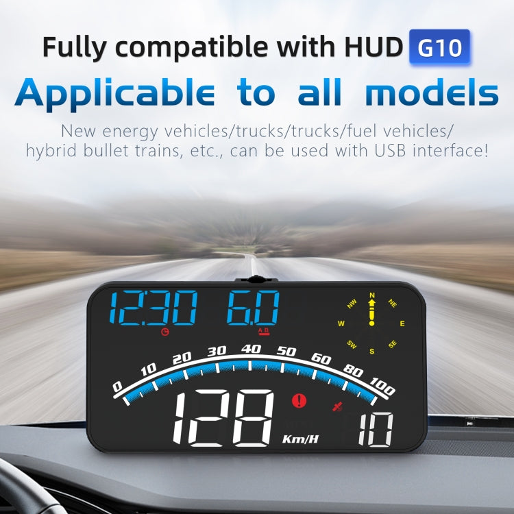 G10 5.5 inch Car HUD GPS Head Up Display Speedometer Odometer LED Windscreen Projector - Head Up Display System by buy2fix | Online Shopping UK | buy2fix