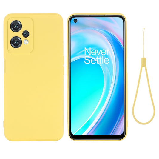 For OnePlus Nord CE 2 Lite 5G Solid Color Liquid Silicone Full Coverage Phone Case(Yellow) - OnePlus Cases by buy2fix | Online Shopping UK | buy2fix