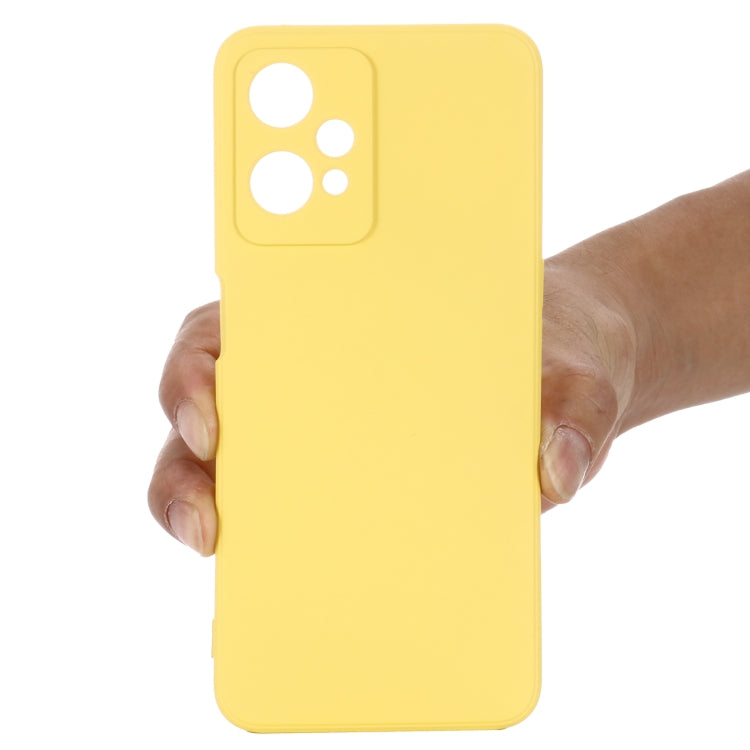 For OnePlus Nord CE 2 Lite 5G Solid Color Liquid Silicone Full Coverage Phone Case(Yellow) - OnePlus Cases by buy2fix | Online Shopping UK | buy2fix