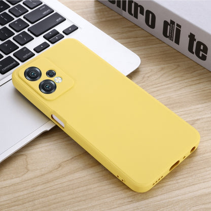 For OnePlus Nord CE 2 Lite 5G Solid Color Liquid Silicone Full Coverage Phone Case(Yellow) - OnePlus Cases by buy2fix | Online Shopping UK | buy2fix