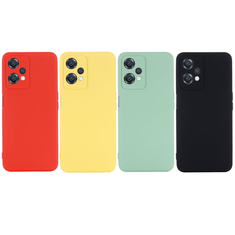 For OnePlus Nord CE 2 Lite 5G Solid Color Liquid Silicone Full Coverage Phone Case(Yellow) - OnePlus Cases by buy2fix | Online Shopping UK | buy2fix