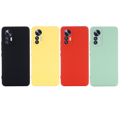 For Xiaomi 12 Lite Solid Color Liquid Silicone Full Coverage Phone Case(Black) by buy2fix
