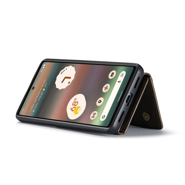 For Google Pixel 6A DG.MING M2 Series 3-Fold Multi Card Bag Phone Case(Black) - Google Cases by DG.MING | Online Shopping UK | buy2fix