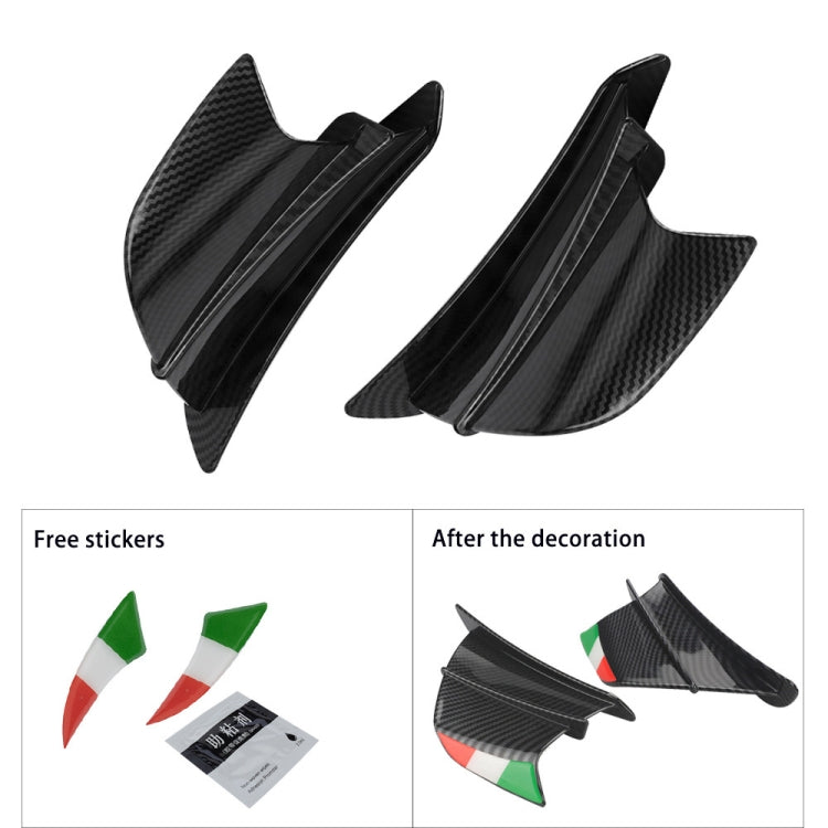 Motorcycle Winglet Aerodynamic Wing Kit Spoiler, Style:Glossy Carbon - Ornamental Parts by buy2fix | Online Shopping UK | buy2fix