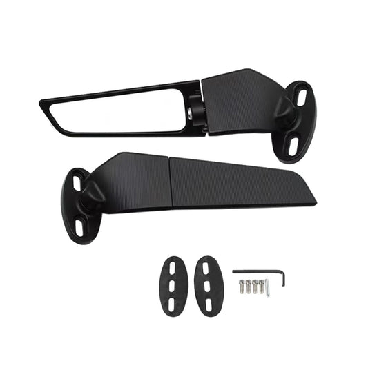 1 Pair Motorcycle Modified Rearview Mirrors Wind Wing Adjustable Rotating Side Mirrors - Side Mirrors by buy2fix | Online Shopping UK | buy2fix