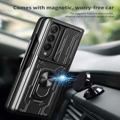 For Samsung Galaxy Z Fold4 Sliding Camshield Card Phone Case(White) - Galaxy Z Fold4 5G Cases by buy2fix | Online Shopping UK | buy2fix