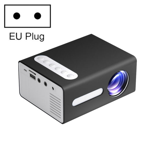 T300 25ANSI LED Portable Home Multimedia Game Projector, Plug Type:EU Plug(Black) - LED Projector by buy2fix | Online Shopping UK | buy2fix