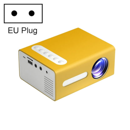 T300 25ANSI LED Portable Home Multimedia Game Projector, Plug Type:EU Plug(Yellow) - LED Projector by buy2fix | Online Shopping UK | buy2fix