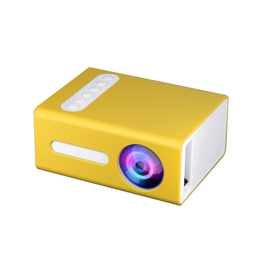 T300 25ANSI LED Portable Home Multimedia Game Projector, Plug Type:UK Plug(Yellow) - LED Projector by buy2fix | Online Shopping UK | buy2fix