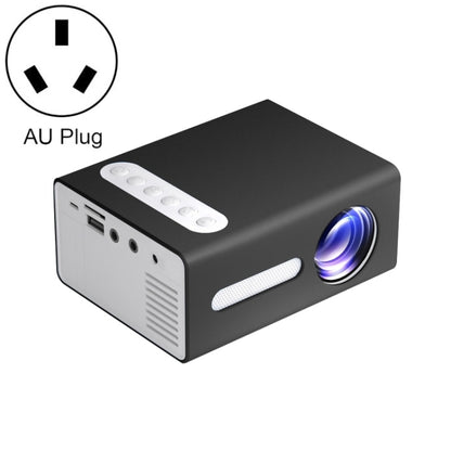 T300 25ANSI LED Portable Home Multimedia Game Projector, Plug Type:AU Plug(Black) - LED Projector by buy2fix | Online Shopping UK | buy2fix
