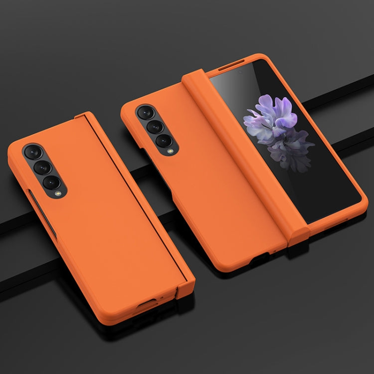 For Samsung Galaxy Z Fold4 5G PC Skin Feel Folding Phone Case(Orange) - Galaxy Z Fold4 5G Cases by buy2fix | Online Shopping UK | buy2fix