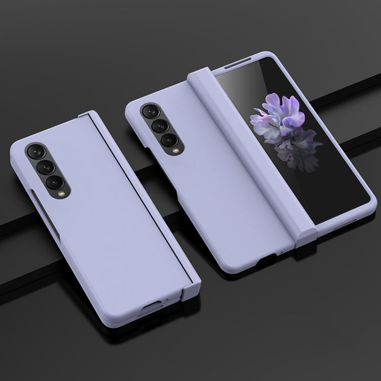 For Samsung Galaxy Z Fold4 5G PC Skin Feel Folding Phone Case(Light Purple) - Galaxy Z Fold4 5G Cases by buy2fix | Online Shopping UK | buy2fix