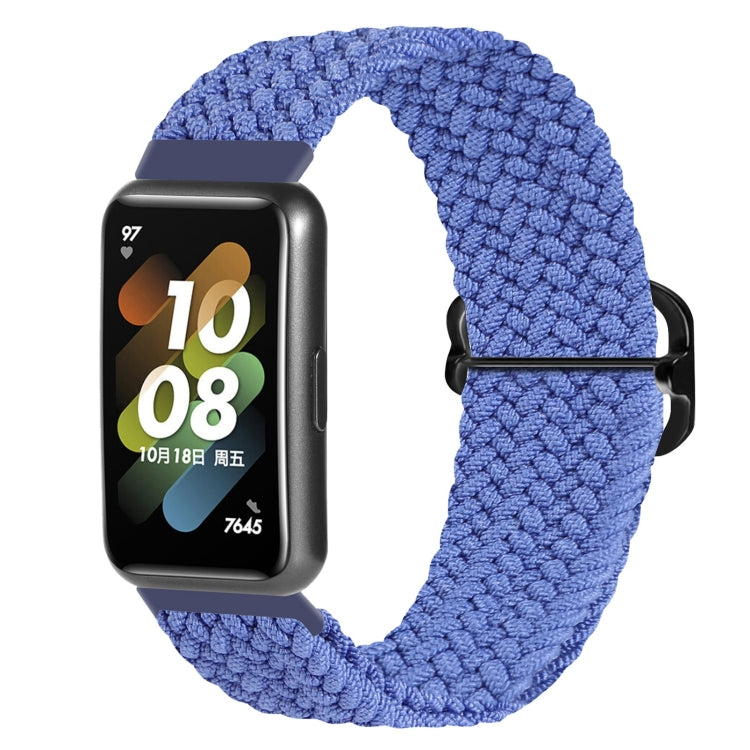 For Huawei Band 7 Nylon Braided Buckle Watch Band(Blue) by buy2fix