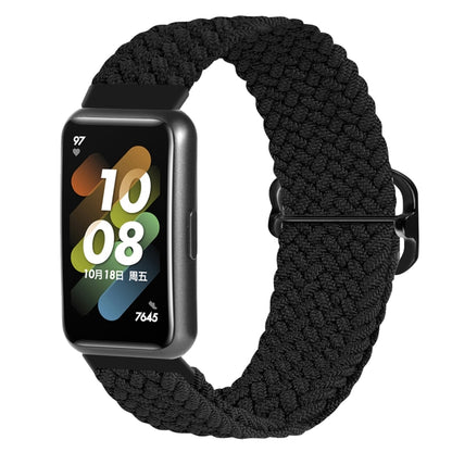 For Huawei Band 7 Nylon Braided Buckle Watch Band(Black) by buy2fix