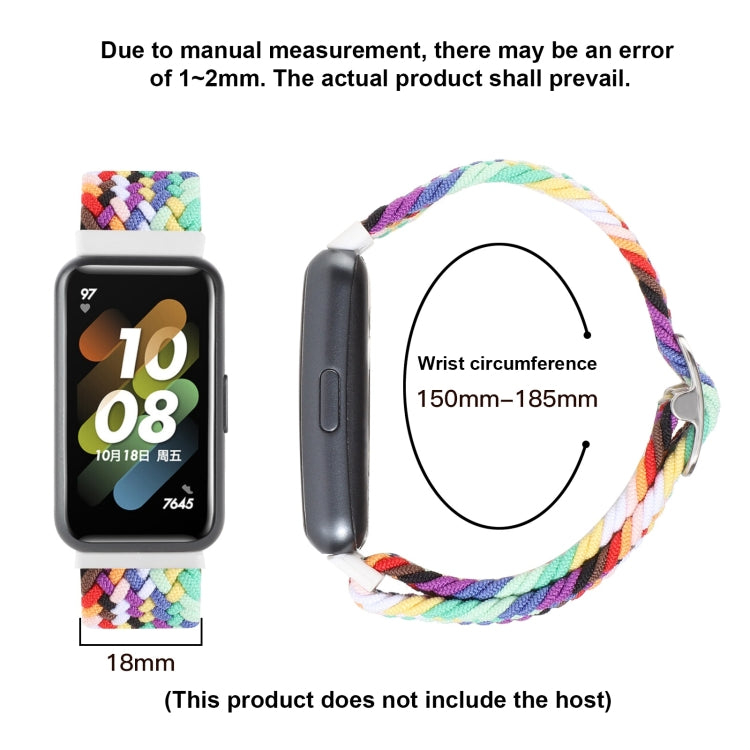For Huawei Band 7 Nylon Braided Buckle Watch Band(Pink) - Watch Bands by buy2fix | Online Shopping UK | buy2fix