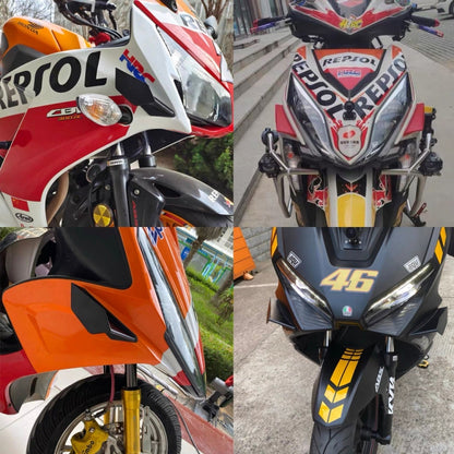 Motorcycle Dynamic Motorcycle Wing Kit(White) - Ornamental Parts by buy2fix | Online Shopping UK | buy2fix