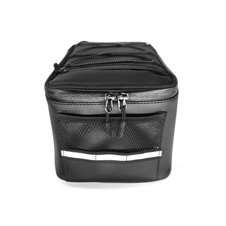 Motorcycle Waterproof PU Leather Rack Rear Carrier Bag, Capacity: 9L with Rain Cover - Bags & Luggages by buy2fix | Online Shopping UK | buy2fix