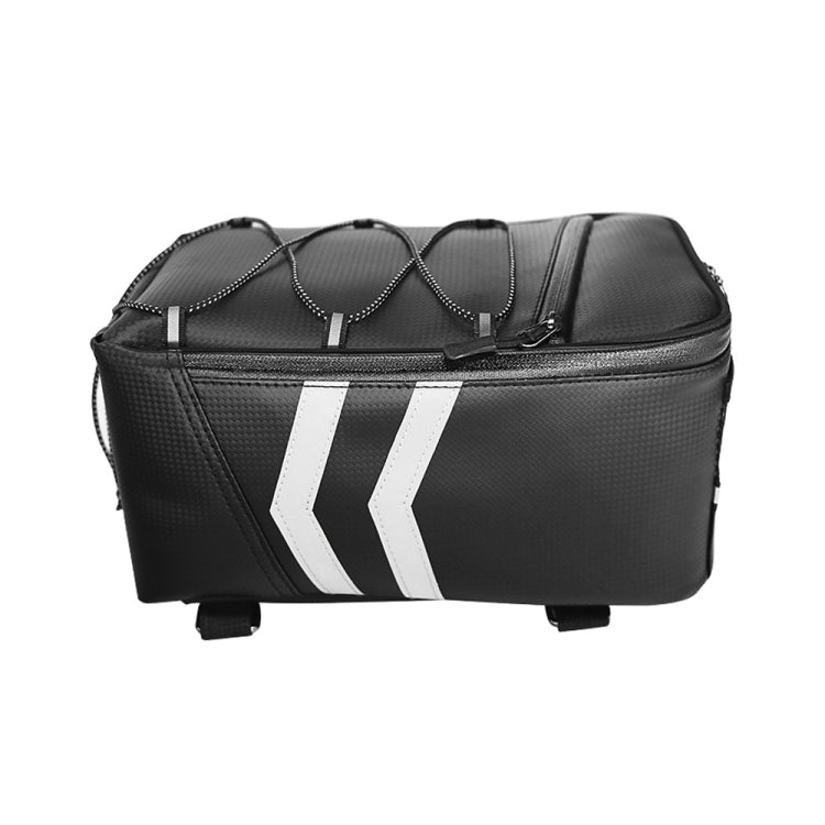 Motorcycle Waterproof PU Leather Rack Rear Carrier Bag, Capacity: 9L with Rain Cover - Bags & Luggages by buy2fix | Online Shopping UK | buy2fix
