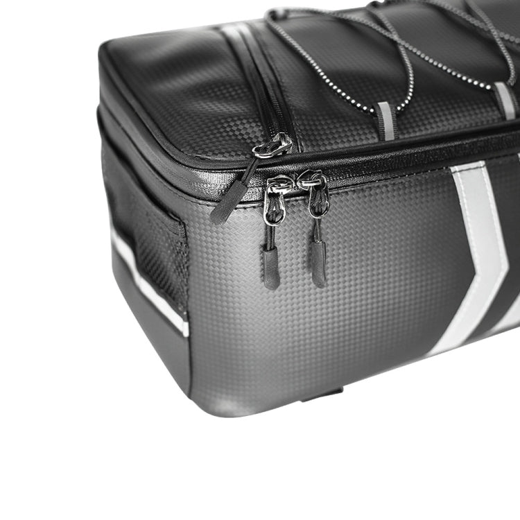 Motorcycle Waterproof PU Leather Rack Rear Carrier Bag, Capacity: 9L with Rain Cover - Bags & Luggages by buy2fix | Online Shopping UK | buy2fix
