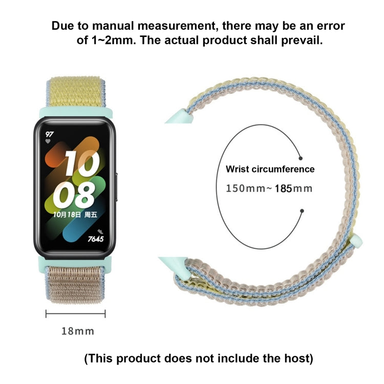 For Huawei Band 7 Nylon Loop Buckle Watch Band(Charcoal) by buy2fix