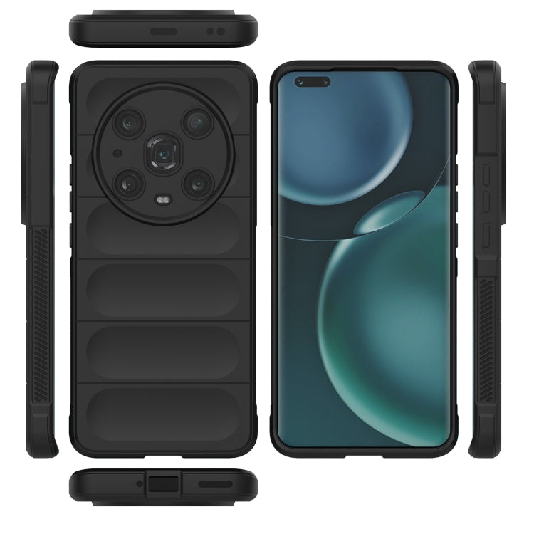 For Honor Magic4 Pro Magic Shield TPU + Flannel Phone Case(Dark Grey) - Honor Cases by buy2fix | Online Shopping UK | buy2fix
