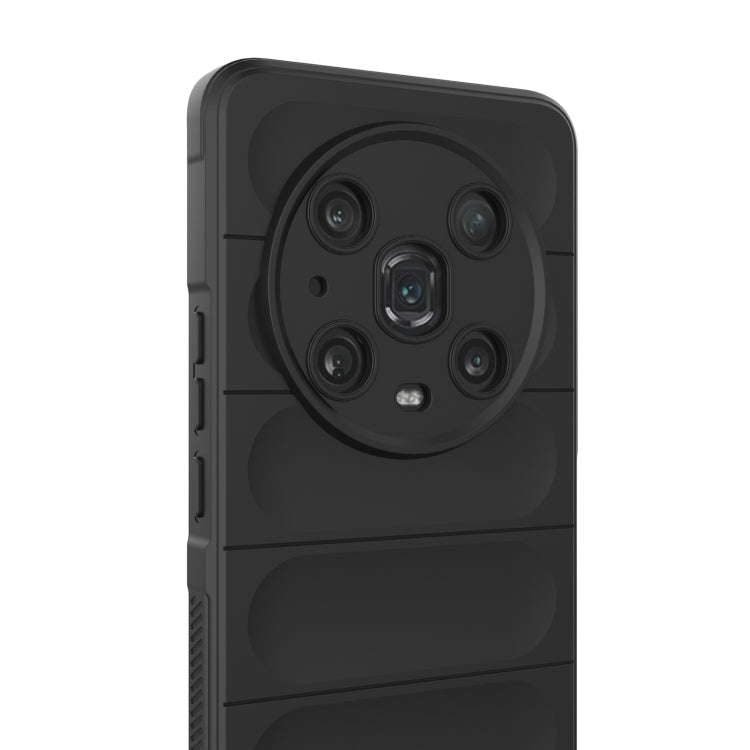 For Honor Magic4 Pro Magic Shield TPU + Flannel Phone Case(Dark Grey) - Honor Cases by buy2fix | Online Shopping UK | buy2fix