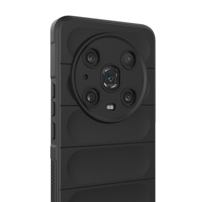 For Honor Magic4 Pro Magic Shield TPU + Flannel Phone Case(Dark Grey) - Honor Cases by buy2fix | Online Shopping UK | buy2fix