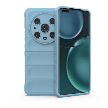 For Honor Magic4 Pro Magic Shield TPU + Flannel Phone Case(Light Blue) - Honor Cases by buy2fix | Online Shopping UK | buy2fix
