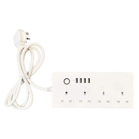 ZigBee 13A SM-SO301-K 4 Holes + 4 USB Multi-purpose Smart Power Strip, UK Plug - Smart Socket by buy2fix | Online Shopping UK | buy2fix