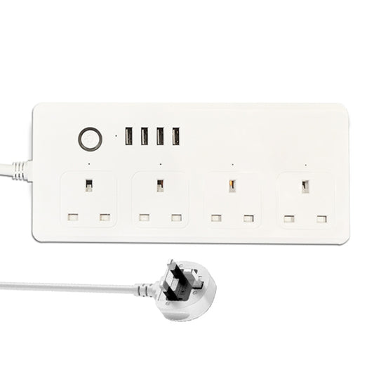 WIFI  13A SM-SO301-K 4 Holes + 4 USB Multi-purpose Smart Power Strip, UK Plug - Smart Socket by buy2fix | Online Shopping UK | buy2fix
