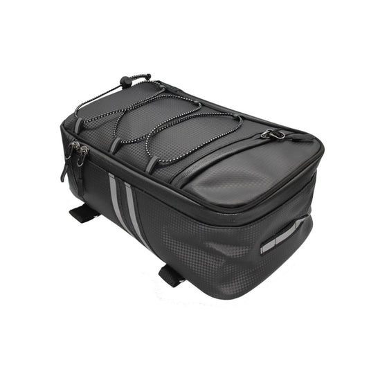 Motorcycle Waterproof PU Leather Rack Rear Carrier Bag, Capacity: 8L with Rain Cover - Bags & Luggages by buy2fix | Online Shopping UK | buy2fix
