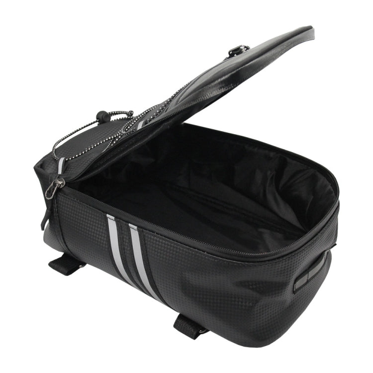 Motorcycle Waterproof PU Leather Rack Rear Carrier Bag, Capacity: 8L with Rain Cover - Bags & Luggages by buy2fix | Online Shopping UK | buy2fix