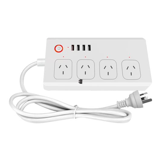 ZigBee 10A SM-SO301-A 4 Holes + 4 USB 2000W Multi-purpose Smart Power Strip, AU Plug - Smart Socket by buy2fix | Online Shopping UK | buy2fix