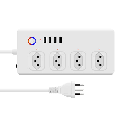 WiFi 10A SM-SO301-B 4 Holes + 4 USB Multi-purpose Smart Power Strip, Brazil Plug - Smart Socket by buy2fix | Online Shopping UK | buy2fix