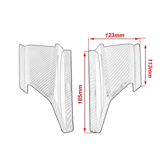 Motorcycle Winglet Aerodynamic Wing Kit Spoiler for Honda ADV150 2019-2020(Carbon Fiber) - Ornamental Parts by buy2fix | Online Shopping UK | buy2fix