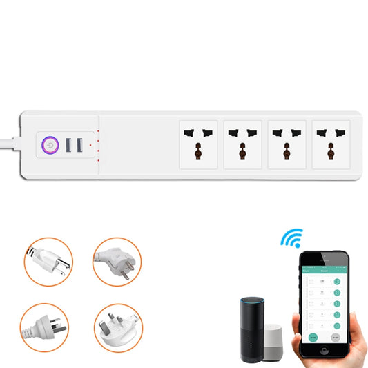 ZigBee 10A SM-SO306-M 4 Holes + 2 USB Multi-purpose Smart Power Strip(US Plug) - Smart Socket by buy2fix | Online Shopping UK | buy2fix