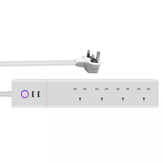 WiFi 10A SM-SO306-K 4 Holes + 2 USB Multi-purpose Smart Power Strip, UK Plug - Smart Socket by buy2fix | Online Shopping UK | buy2fix