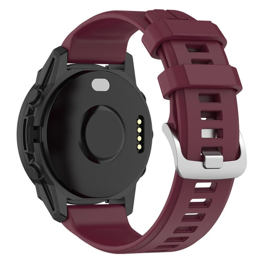 For Garmin Forerunner 955 / 255 / 745 22mm Silicone Watch Band(Wine Red) - Watch Bands by buy2fix | Online Shopping UK | buy2fix