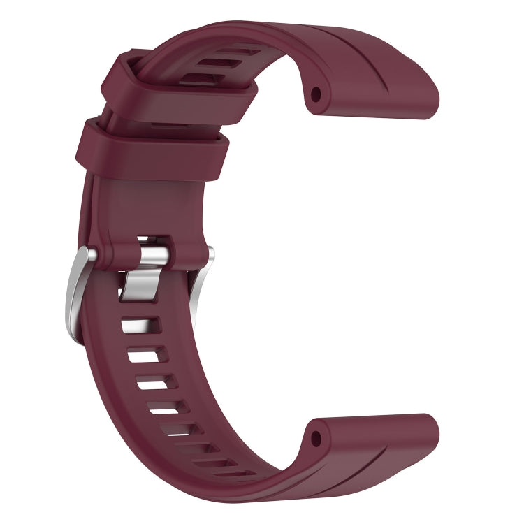 For Garmin Forerunner 955 / 255 / 745 22mm Silicone Watch Band(Wine Red) - Watch Bands by buy2fix | Online Shopping UK | buy2fix