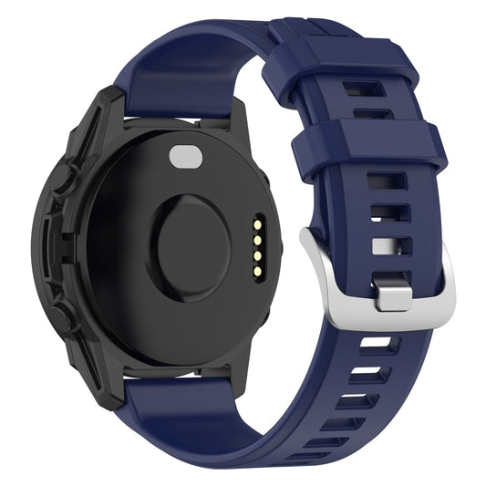 For Garmin Forerunner 955 / 255 / 745 22mm Silicone Watch Band(Dark Blue) - Watch Bands by buy2fix | Online Shopping UK | buy2fix