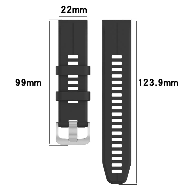 For Garmin Forerunner 955 / 255 / 745 22mm Silicone Watch Band(Dark Blue) - Watch Bands by buy2fix | Online Shopping UK | buy2fix