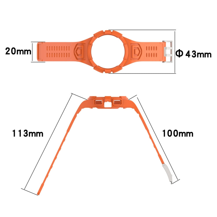 For Samsung Galaxy Watch4 40mm Silicone Integrated Watch Band(Transparent Blue) - Watch Bands by buy2fix | Online Shopping UK | buy2fix