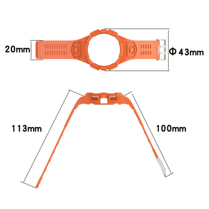For Samsung Galaxy Watch4 40mm Silicone Integrated Watch Band(Transparent Blue) - Watch Bands by buy2fix | Online Shopping UK | buy2fix