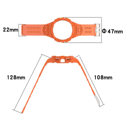 For Samsung Galaxy Watch4 44mm Silicone Integrated Watch Band(Black) - Watch Bands by buy2fix | Online Shopping UK | buy2fix