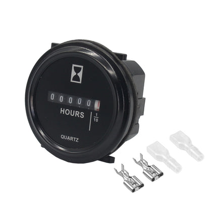 Mechanical Chronograph Marine Boat Engine Round ACDC Truck Chrono Hour Meter - Engines & Engine Parts by buy2fix | Online Shopping UK | buy2fix