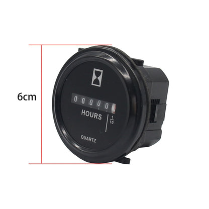 Mechanical Chronograph Marine Boat Engine Round ACDC Truck Chrono Hour Meter - Engines & Engine Parts by buy2fix | Online Shopping UK | buy2fix