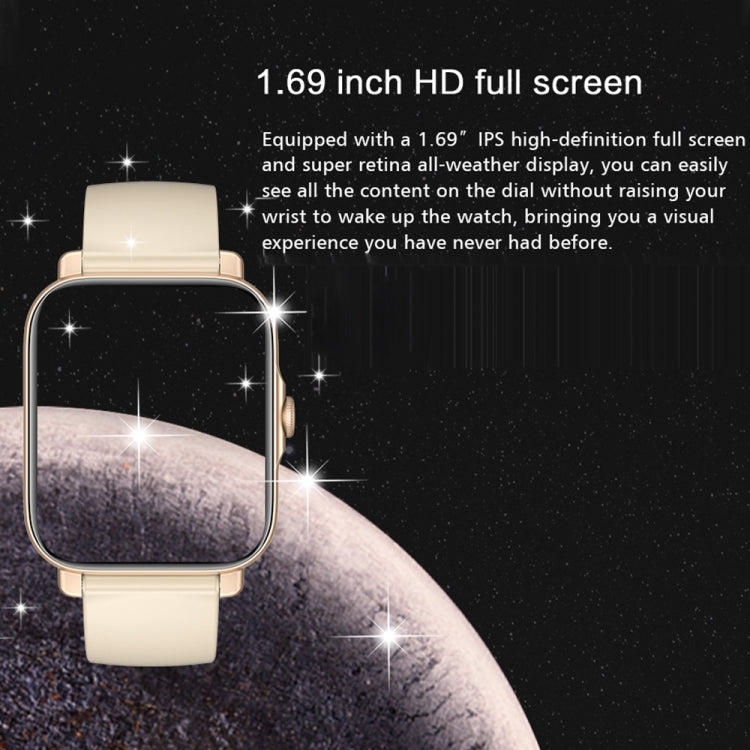 GT30 1.69 inch TFT Screen Smart Watch, Steel Bnad IP67 Waterproof Support Bluetooth Call / Multiple Sports Modes(Gold) by buy2fix