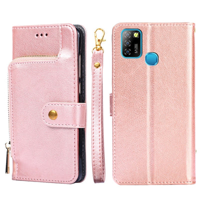 For Infinix Hot 10 Lite/Smart 5 Zipper Bag Leather Phone Case(Rose Gold) - Infinix Cases by buy2fix | Online Shopping UK | buy2fix