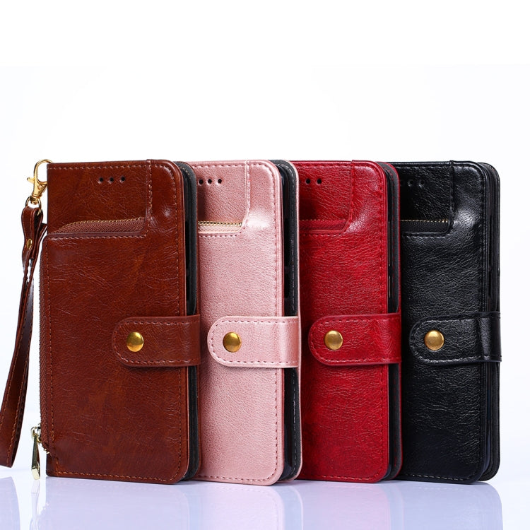 For Infinix Hot 10 Lite/Smart 5 Zipper Bag Leather Phone Case(Rose Gold) - Infinix Cases by buy2fix | Online Shopping UK | buy2fix