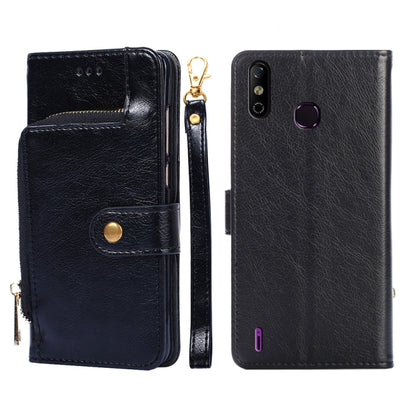 For Infinix Smart 4/X653 Zipper Bag Leather Phone Case(Black) - Infinix Cases by buy2fix | Online Shopping UK | buy2fix